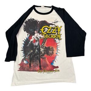 Vintage 1986 Ozzy Osbourne Ultimate Sin Raglan T-Shirt